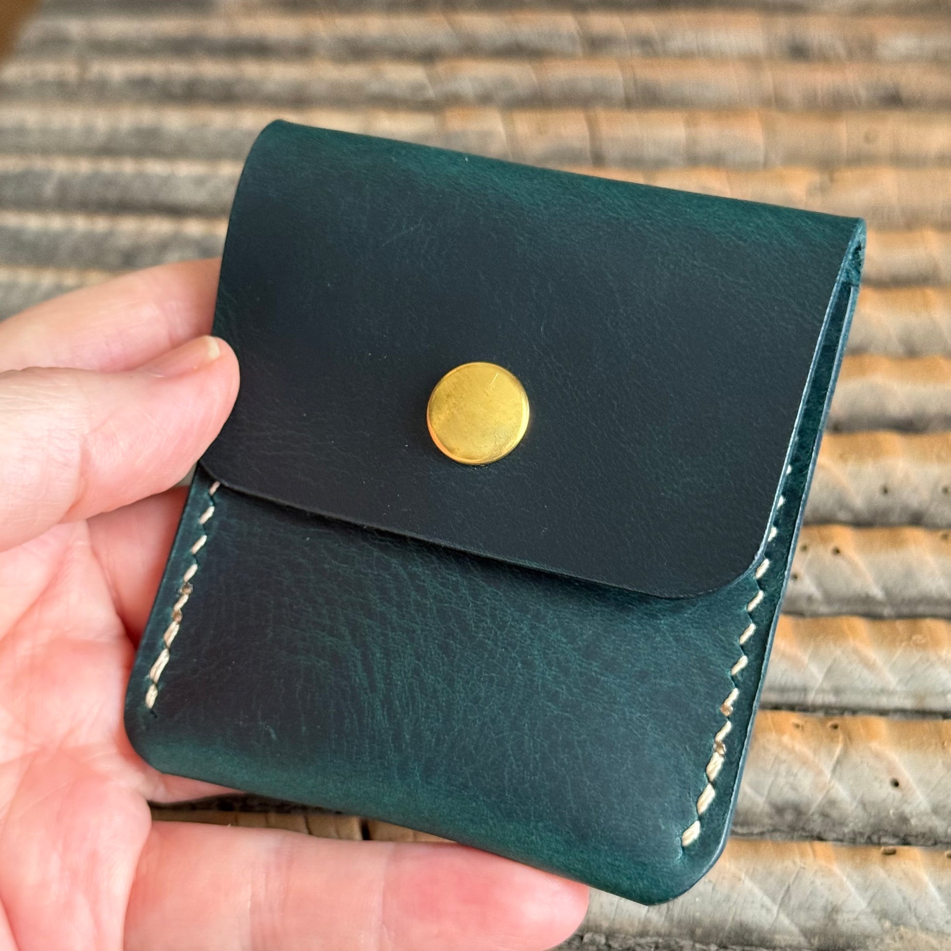Veleta - Coin keeper in Waxy Aqua - CUSTOM ORDER
