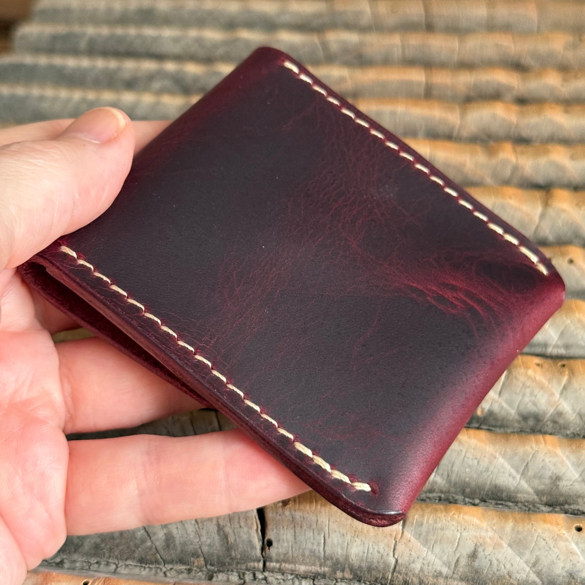 Veleta - Coin keeper in waxy Burgundy- CUSTOM ORDER