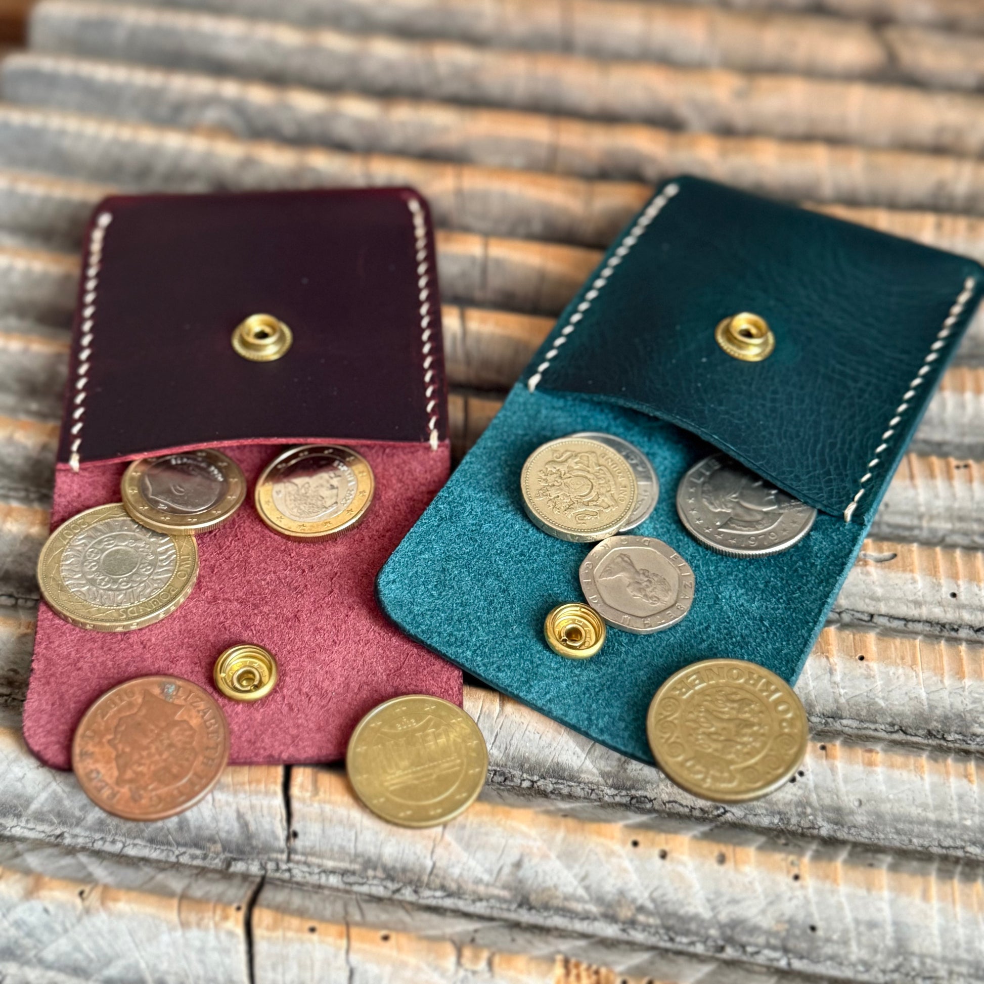 Veleta - Coin keeper in waxy Burgundy- CUSTOM ORDER