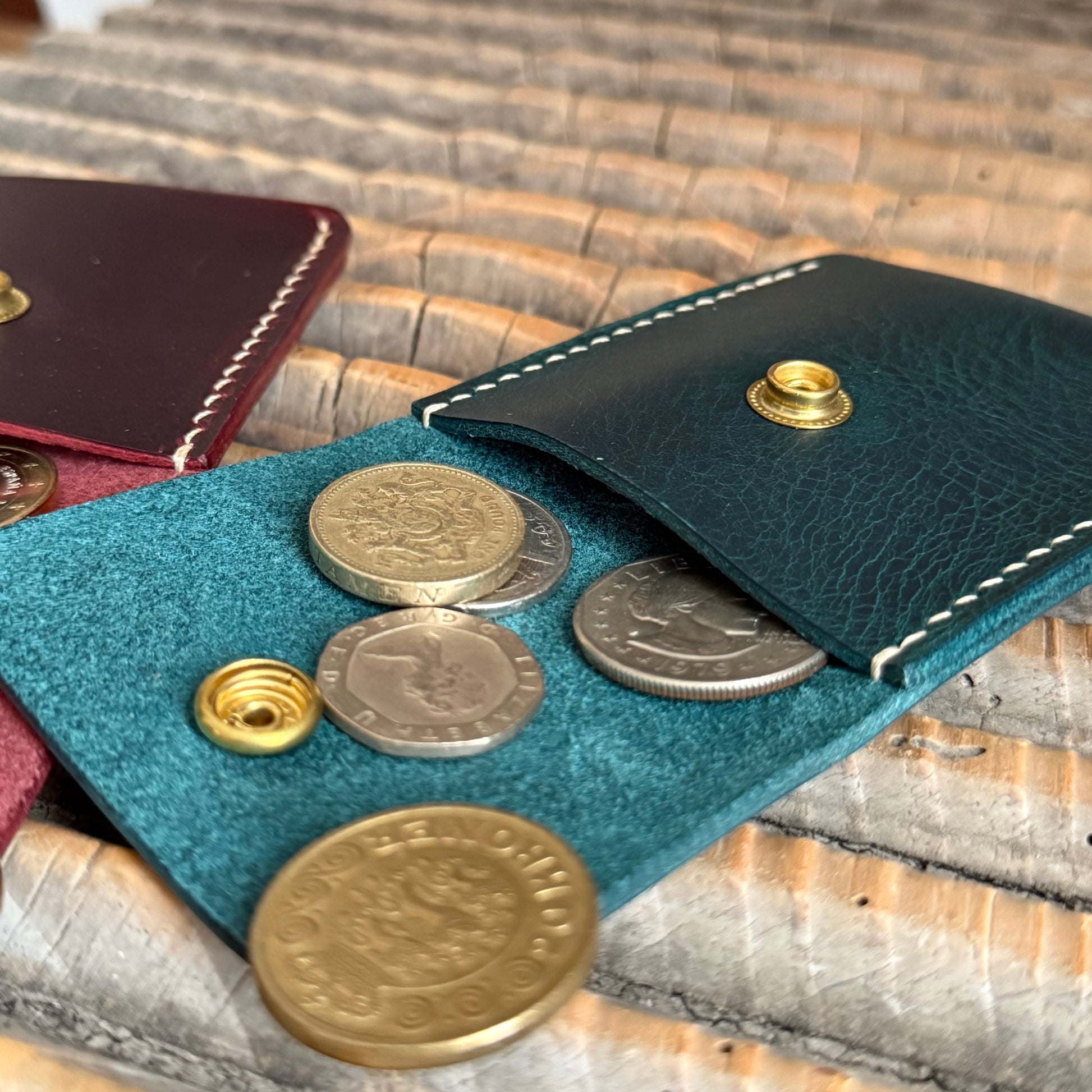 Veleta - Coin keeper in Waxy Aqua - CUSTOM ORDER