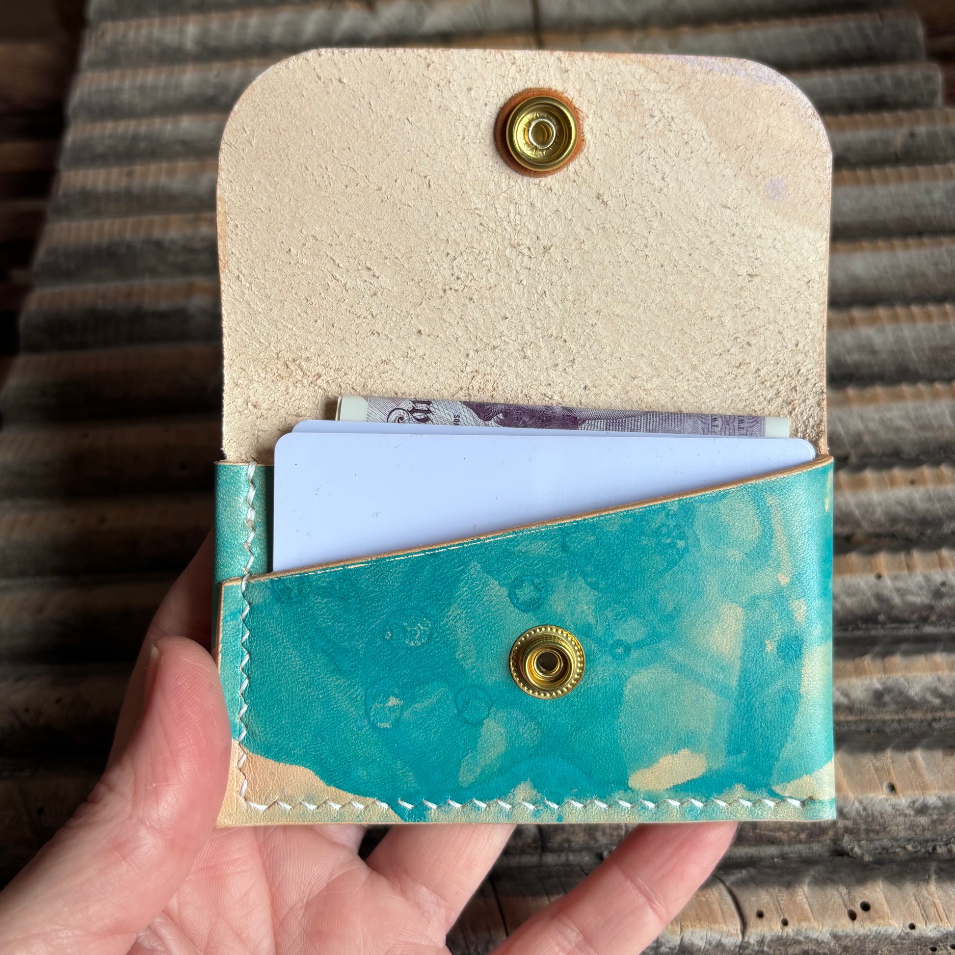 Abrazo - Hand bubbled blue