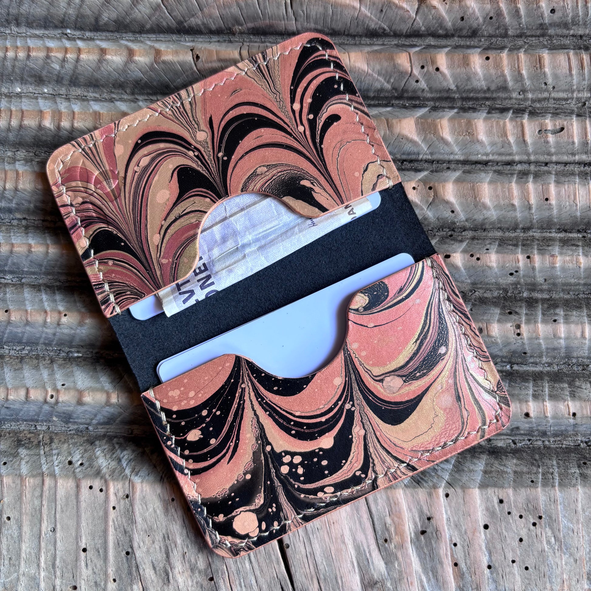 Matraquilla - Buttero Black with hand marbled slots