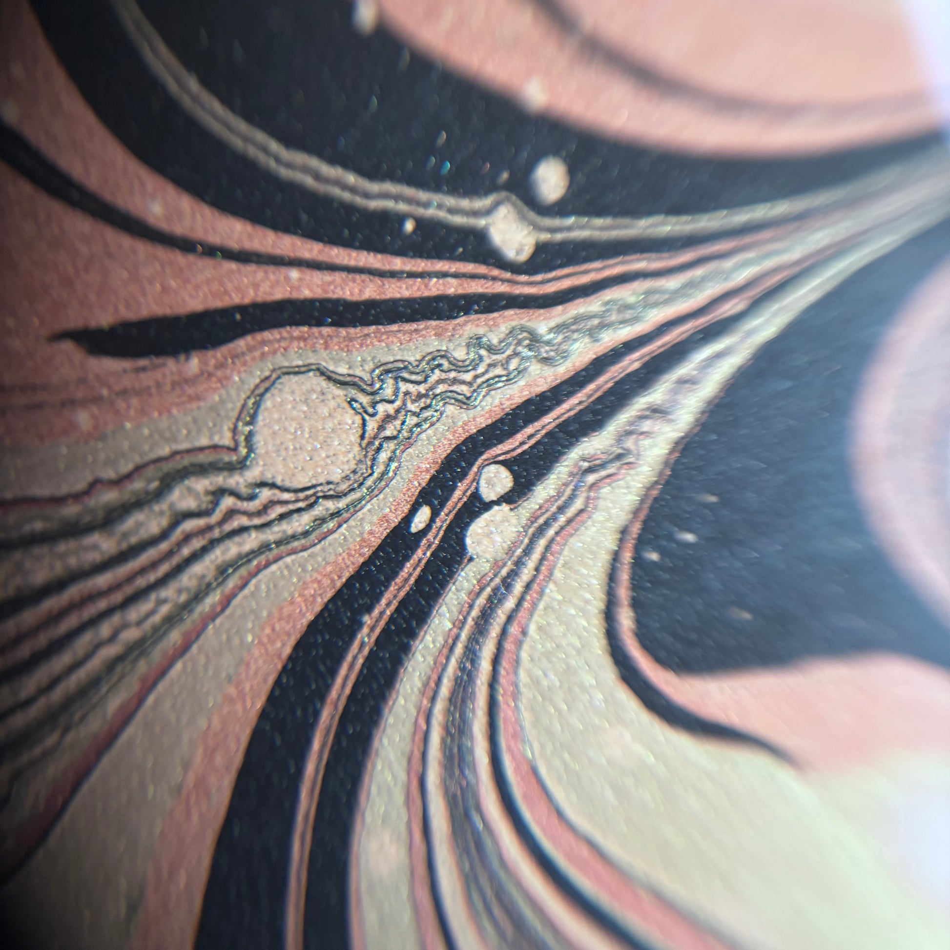 Matraquilla - Buttero Black with hand marbled slots