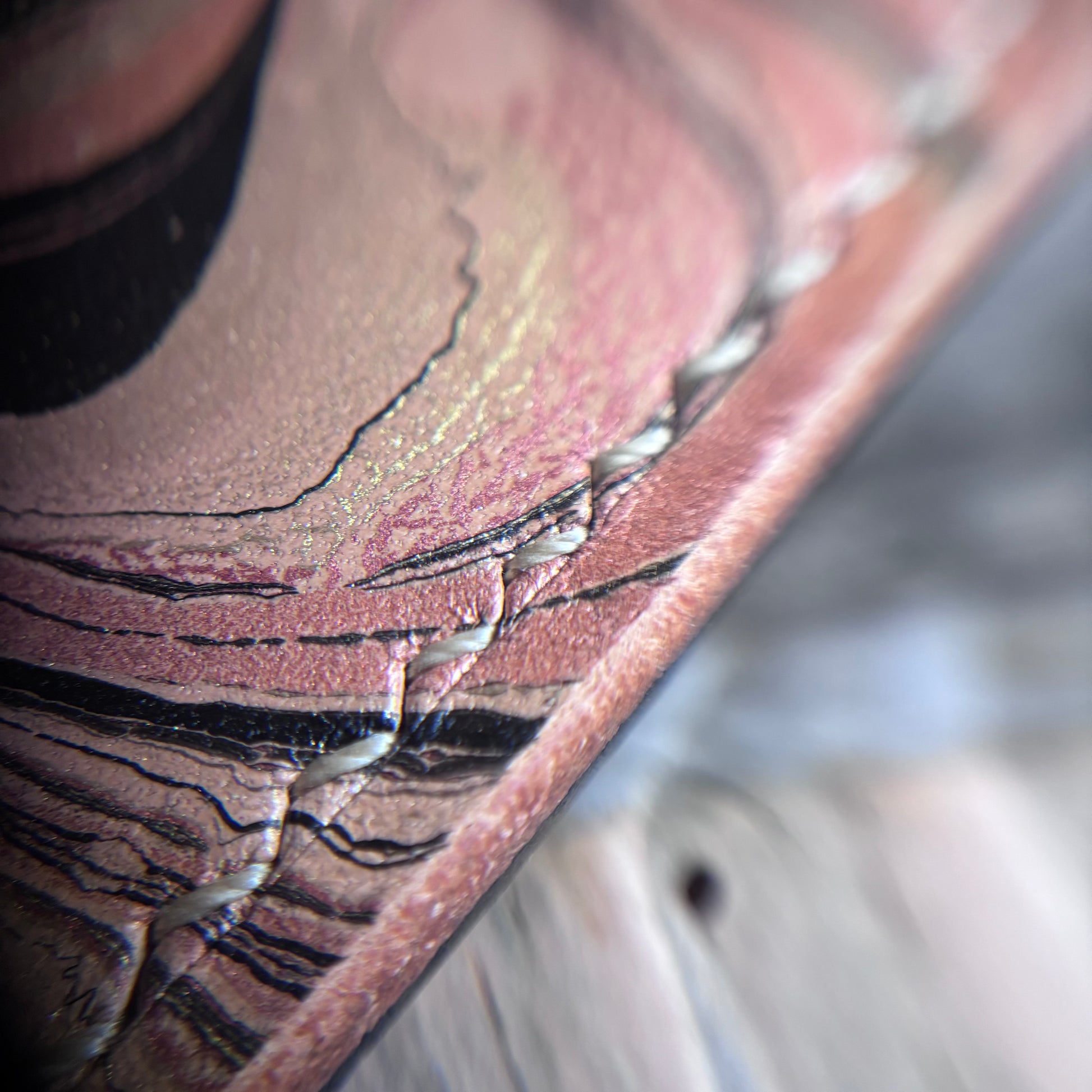 Matraquilla - Buttero Black with hand marbled slots