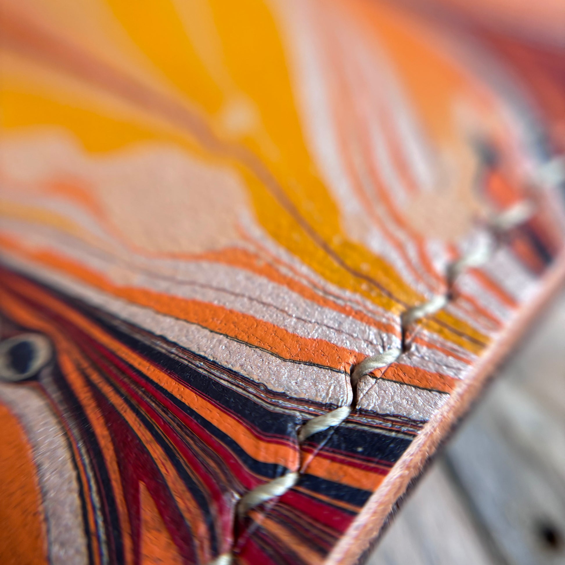 Matraquilla - Horween Derby Nut Brown with hand marbled slots