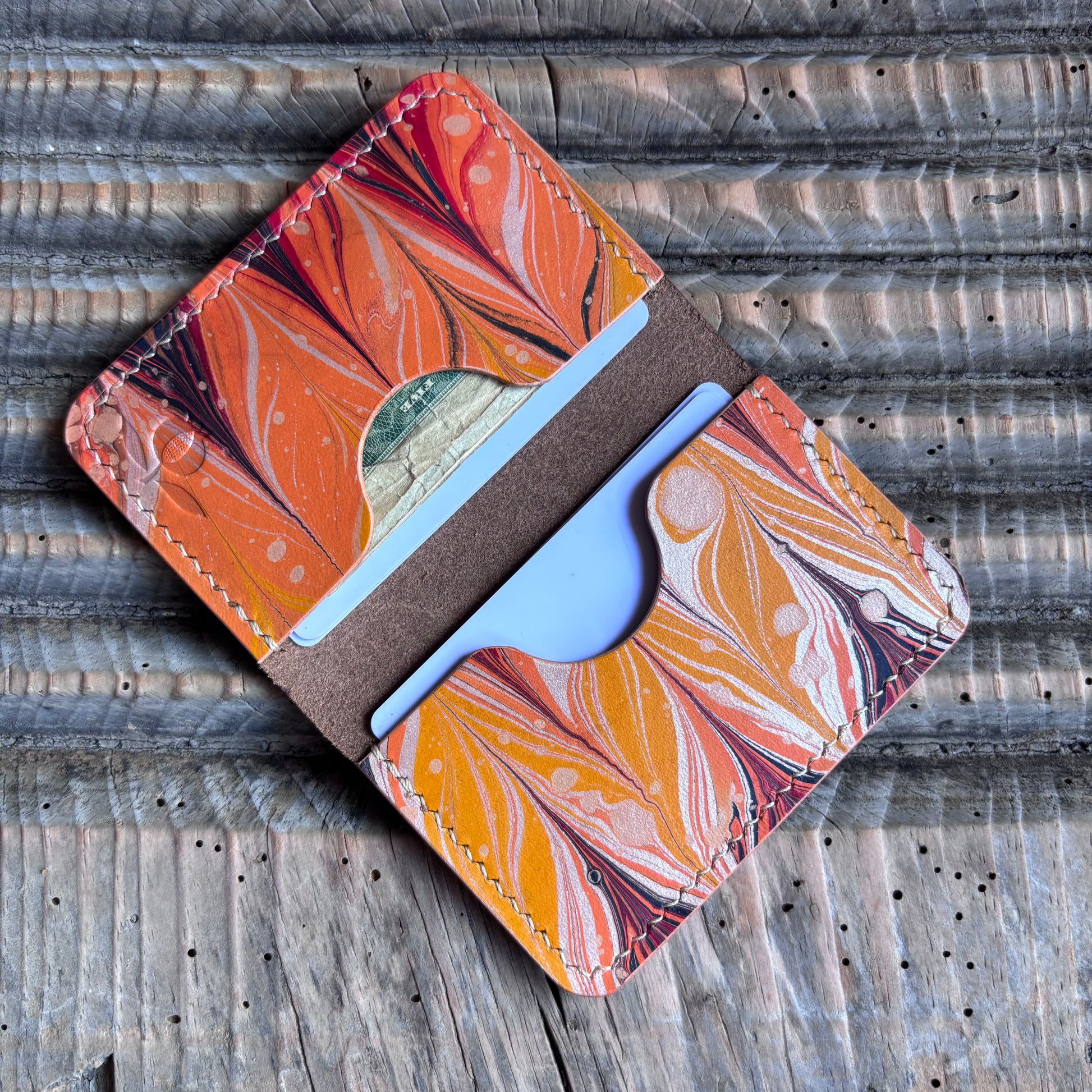 Matraquilla - Horween Derby Nut Brown with hand marbled slots