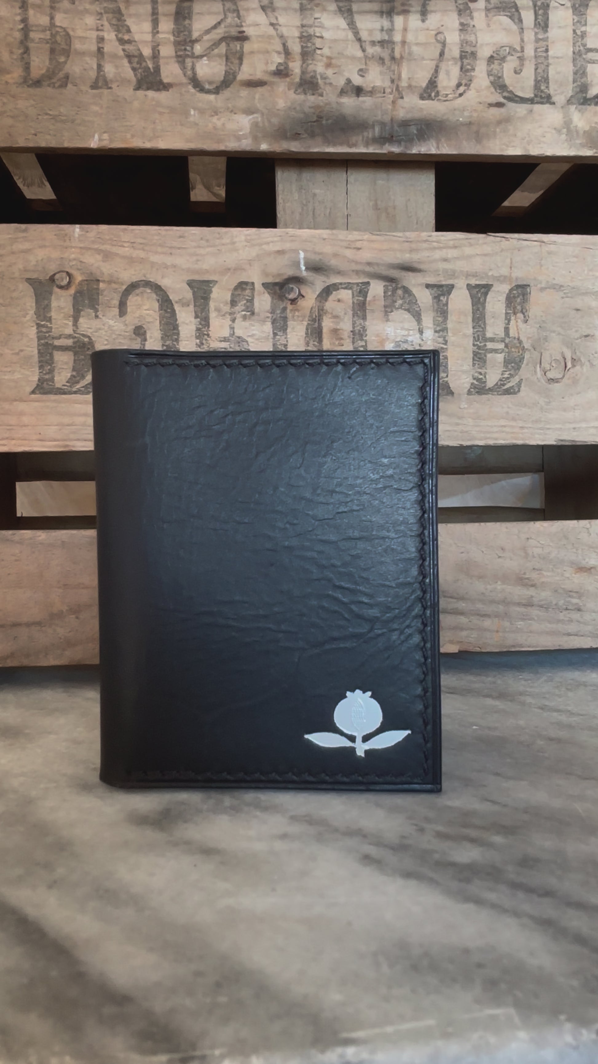 Ragua - Cowboy Waxy Black with Black Buttero and hand-marbled blue