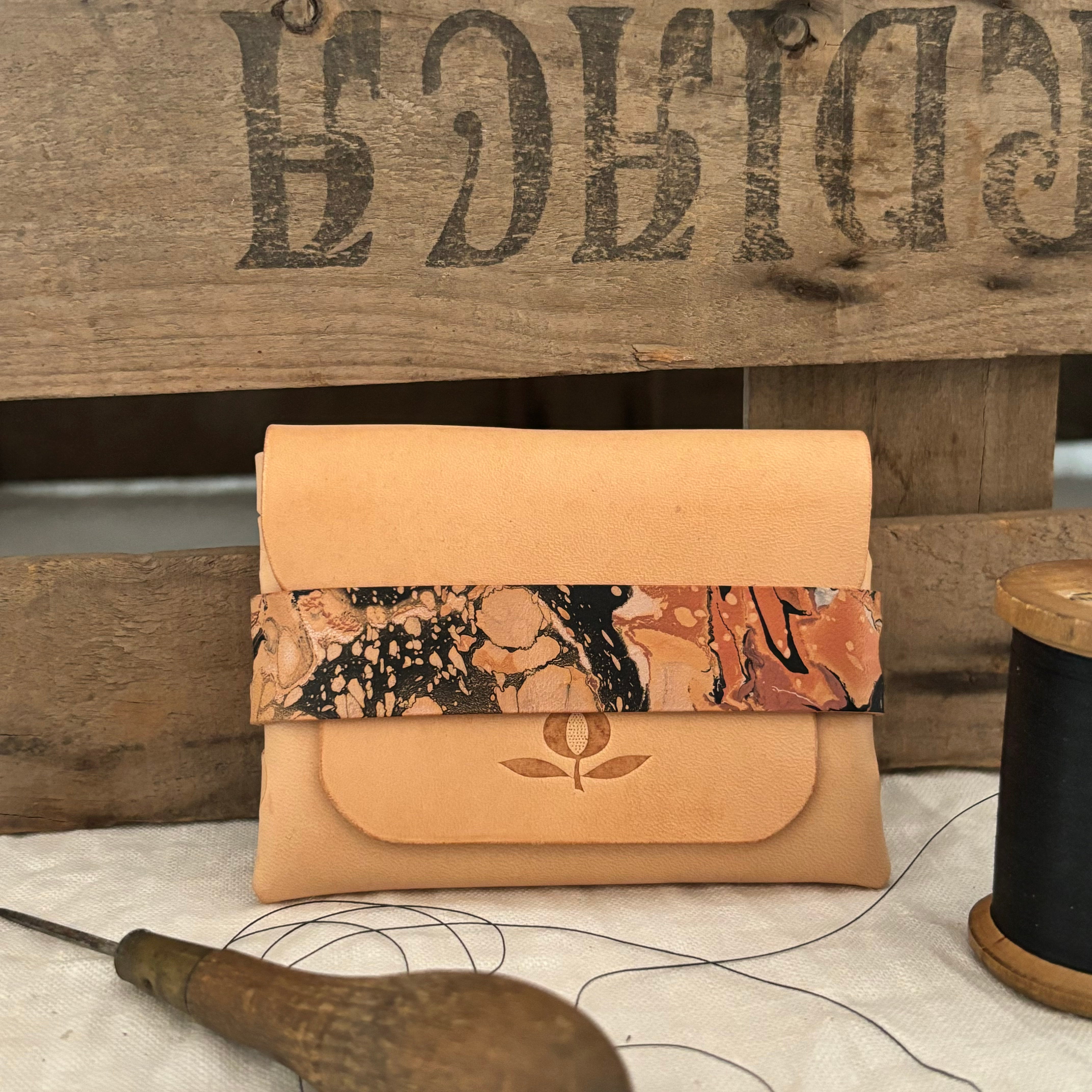 Candelón card case - Natural Veg Tan