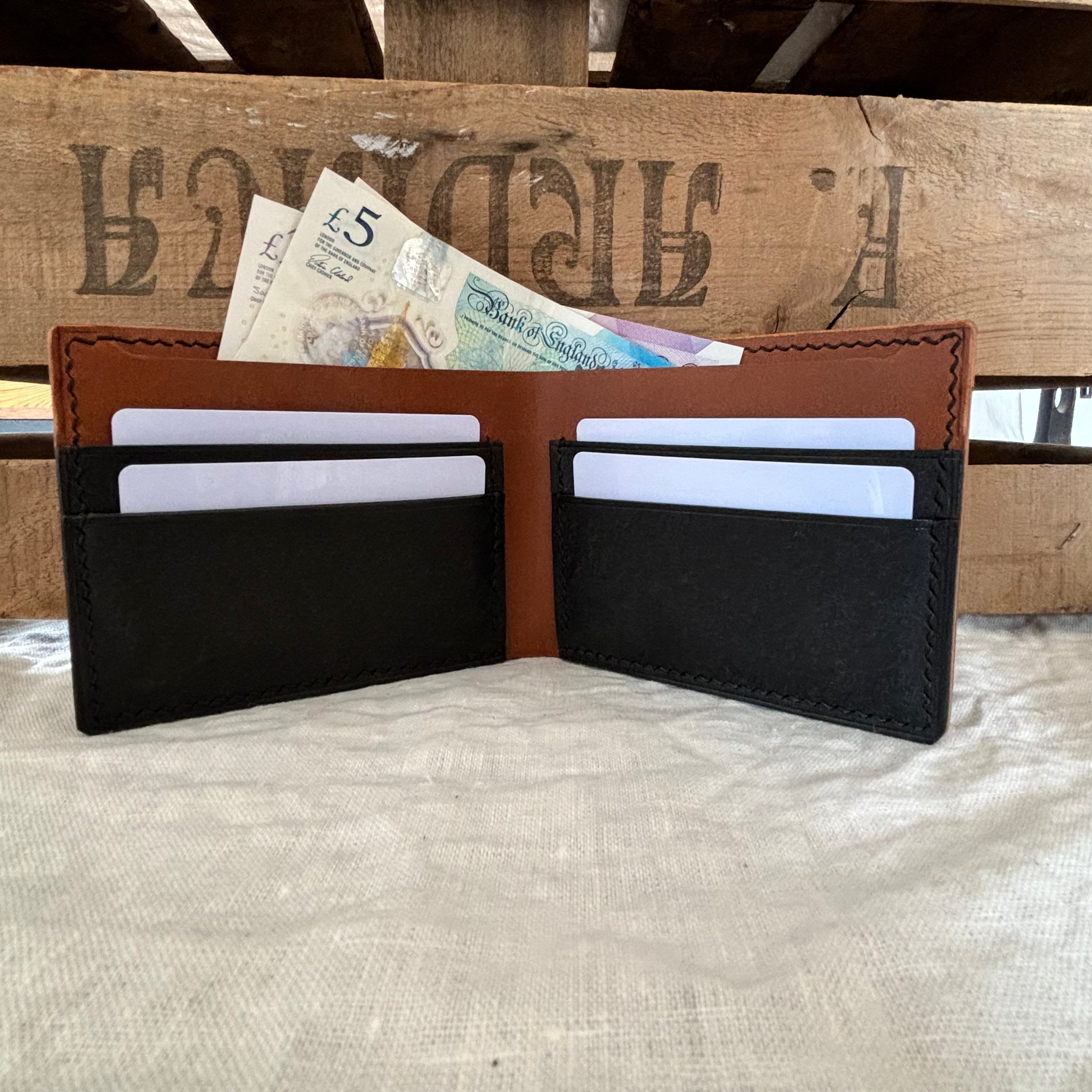 Piqueta Traditional bifold - Corium Shell Cordovan Toscano / Buttero Whiskey / Pueblo Black