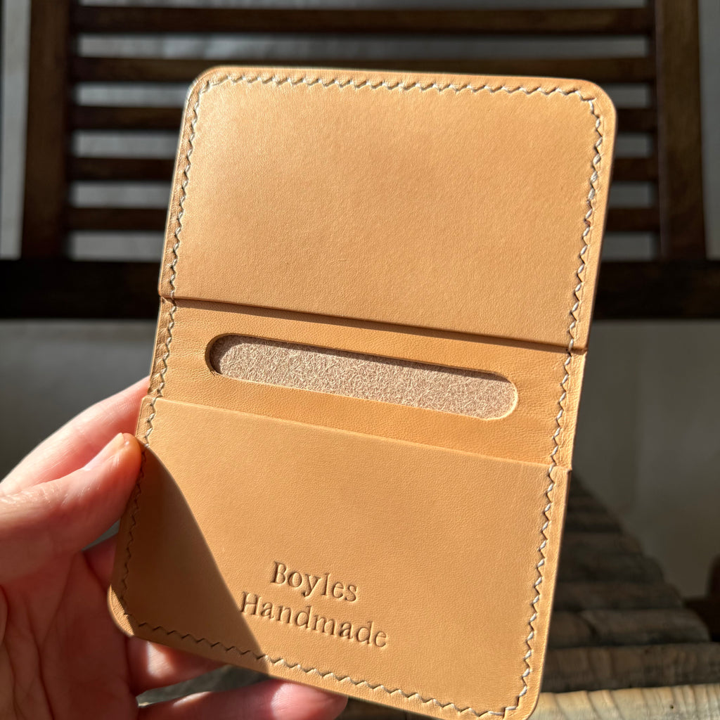 Bifold Wallet - Natural Vegetable Tanned Leather
