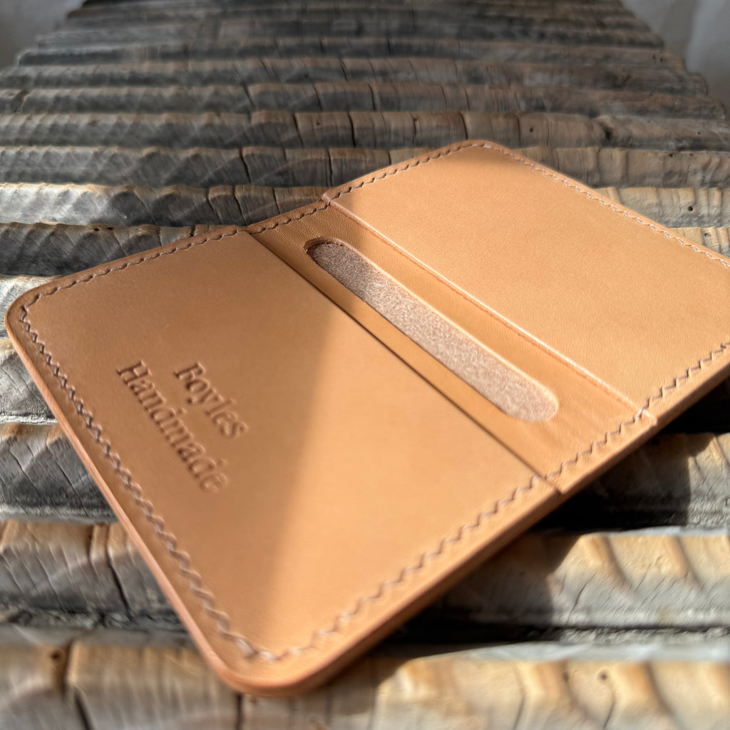 Bifold Wallet - Natural Vegetable Tanned Leather