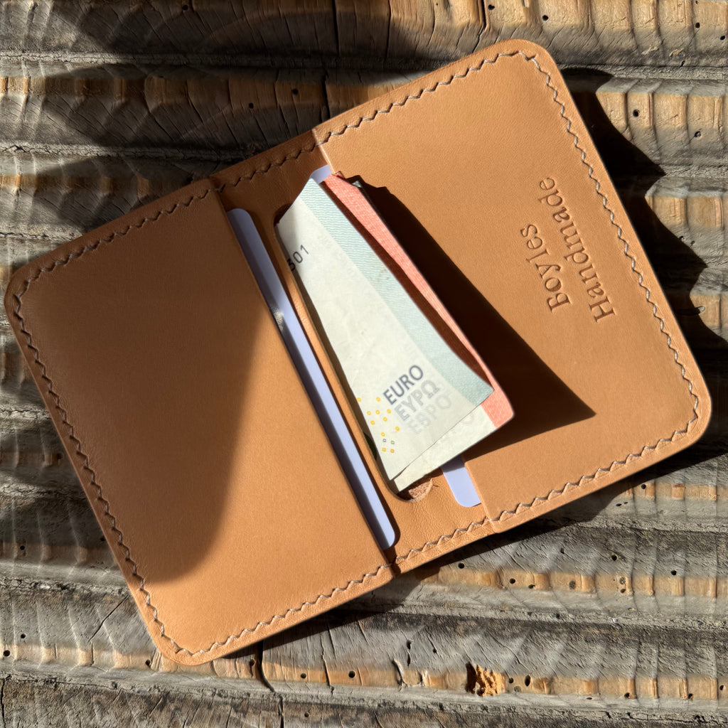 Bifold Wallet - Natural Vegetable Tanned Leather