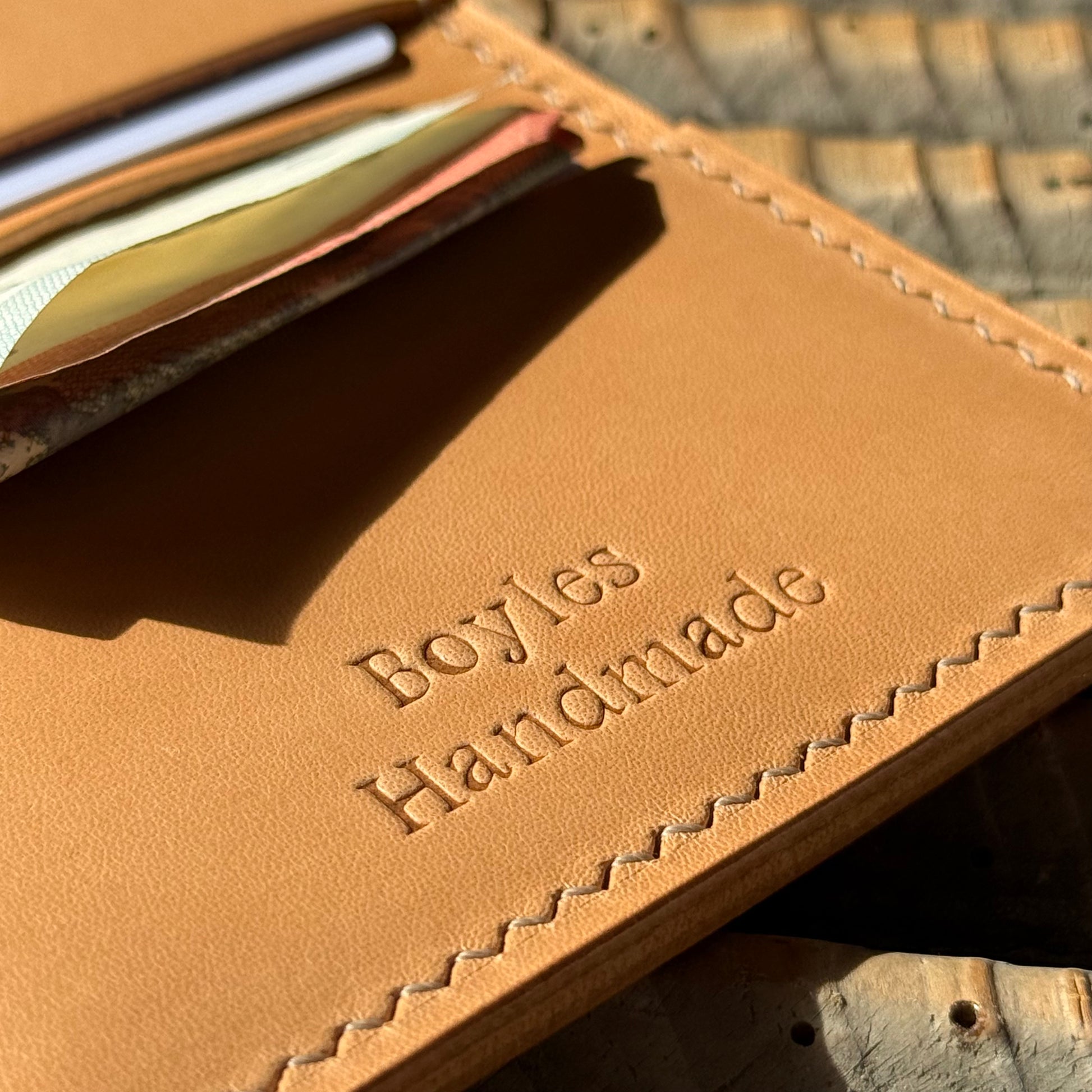 Bifold Wallet - Natural Vegetable Tanned Leather