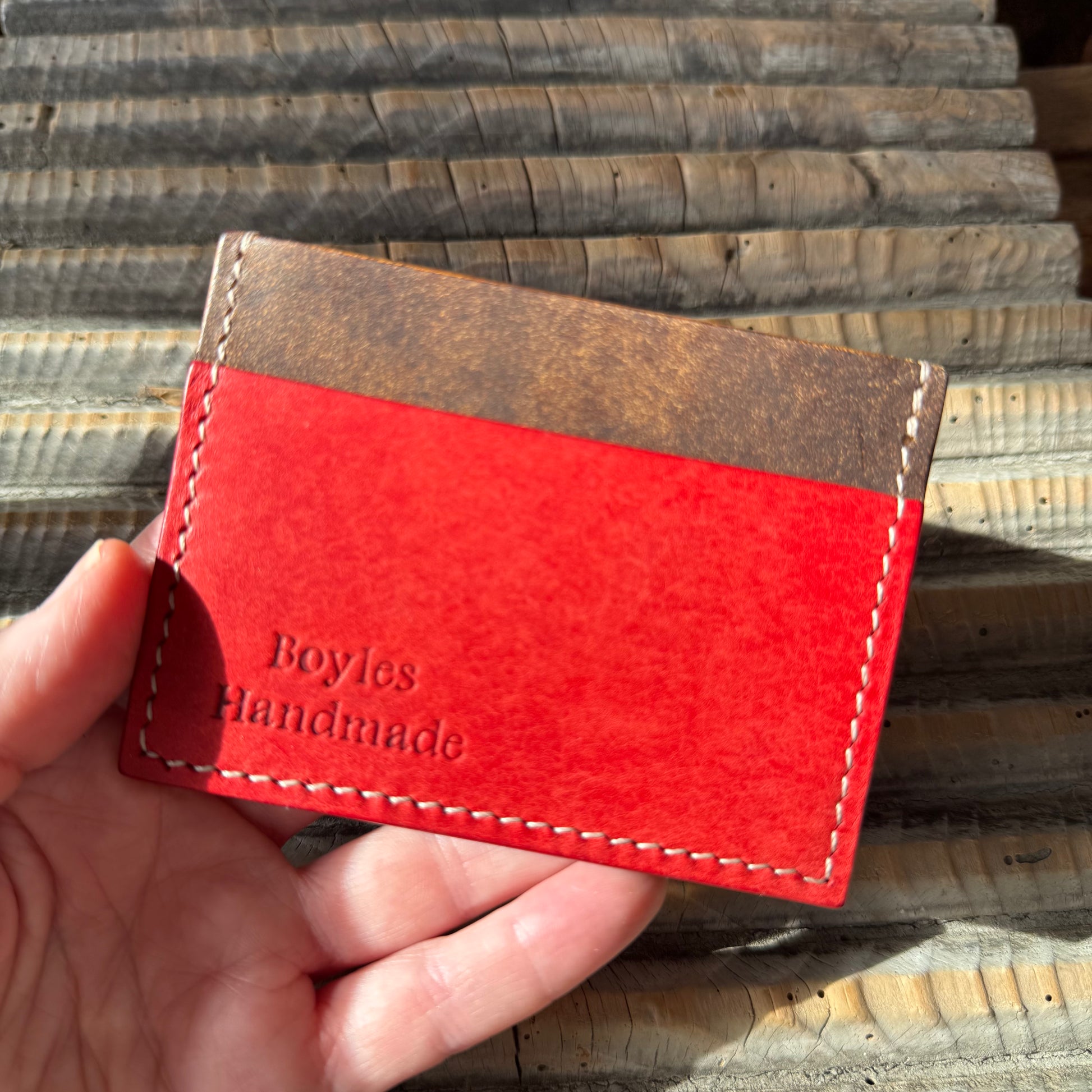 Compact Card + Cash Wallet - Red