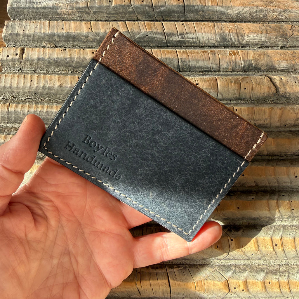 Compact Card + Cash Wallet - Blue
