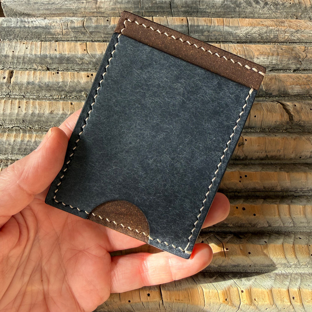 Compact Card + Cash Wallet - Blue