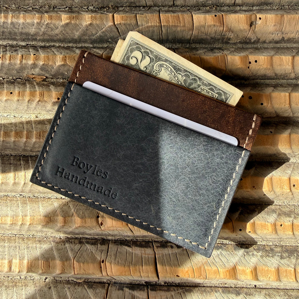 Compact Card + Cash Wallet - Blue