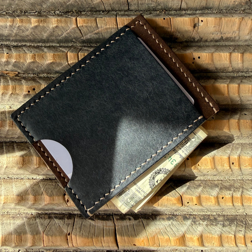 Compact Card + Cash Wallet - Blue