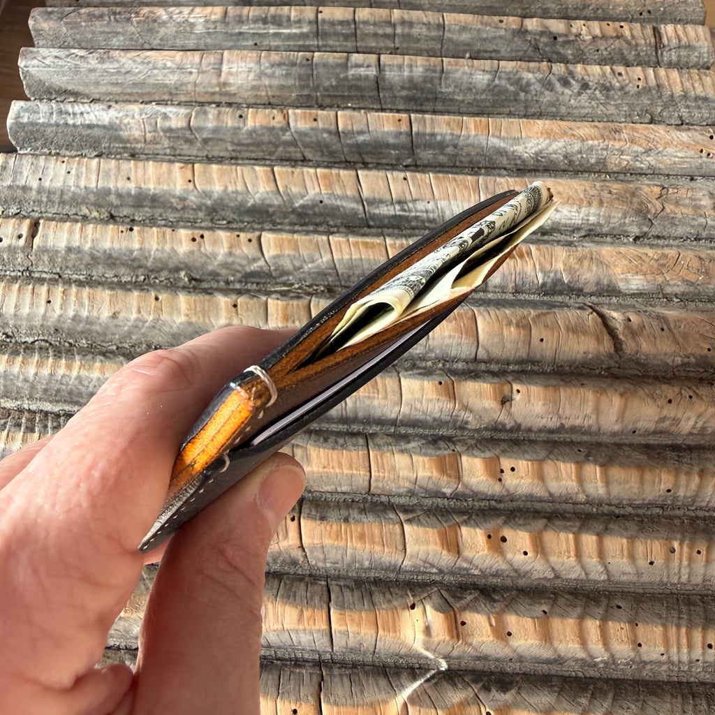 Compact Card + Cash Wallet - Blue