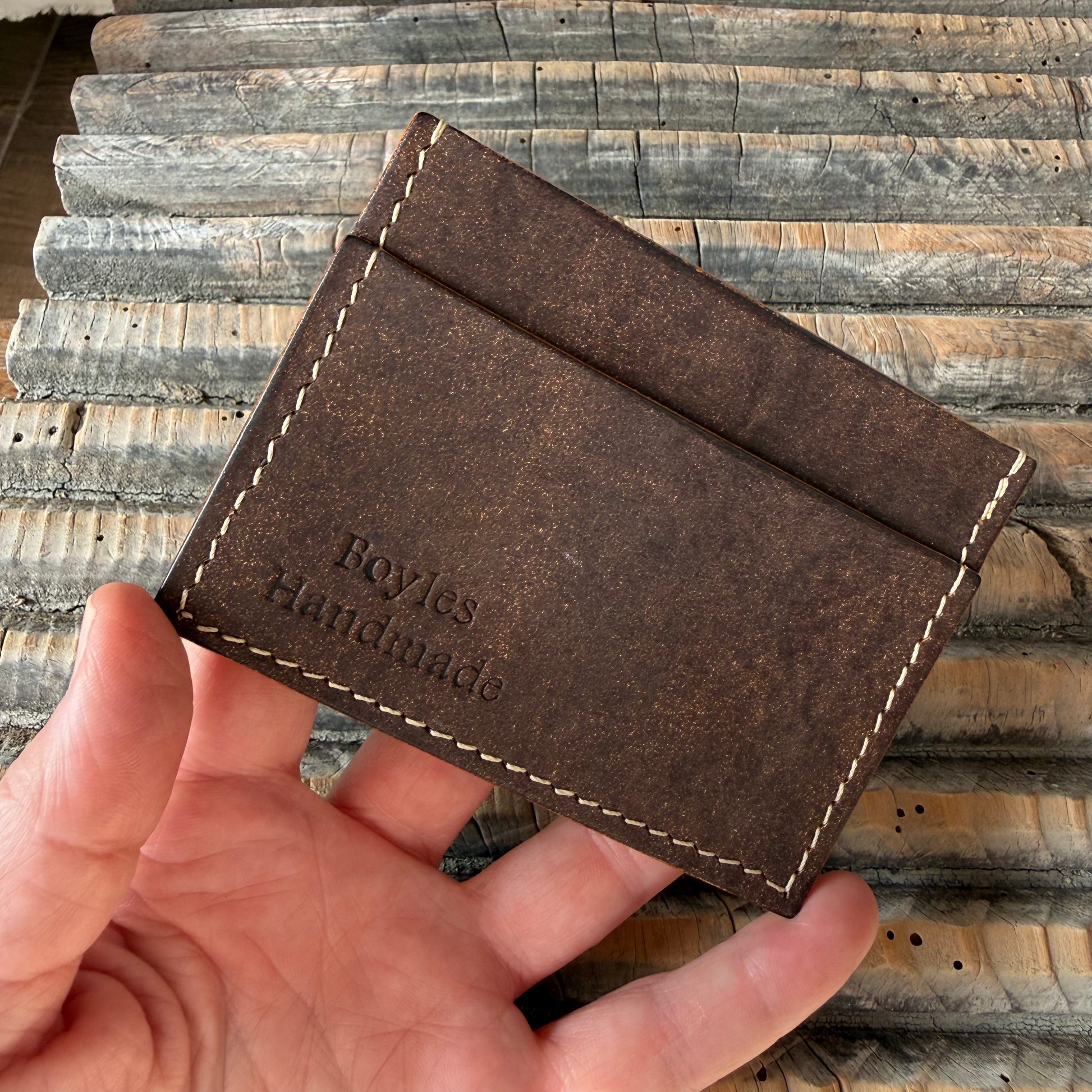 Compact Card + Cash Wallet - Brown