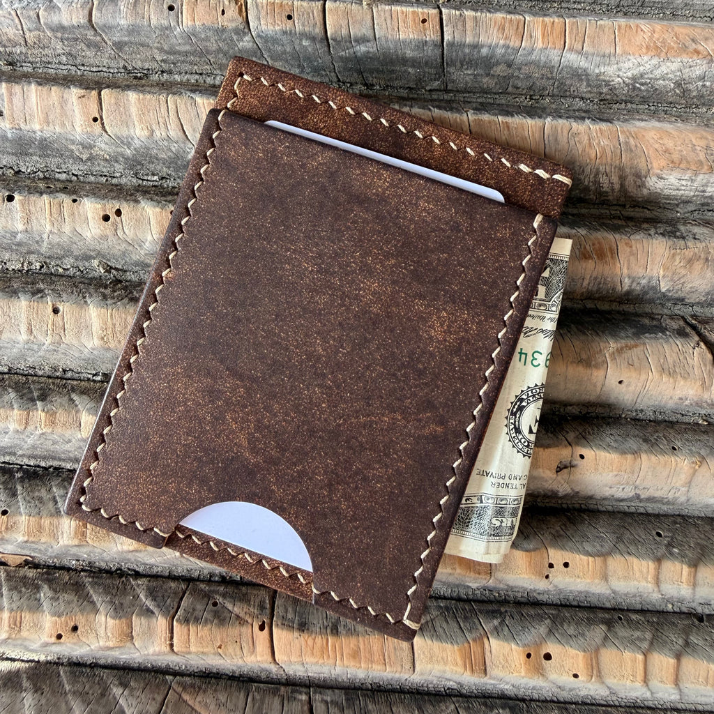 Compact Card + Cash Wallet - Brown