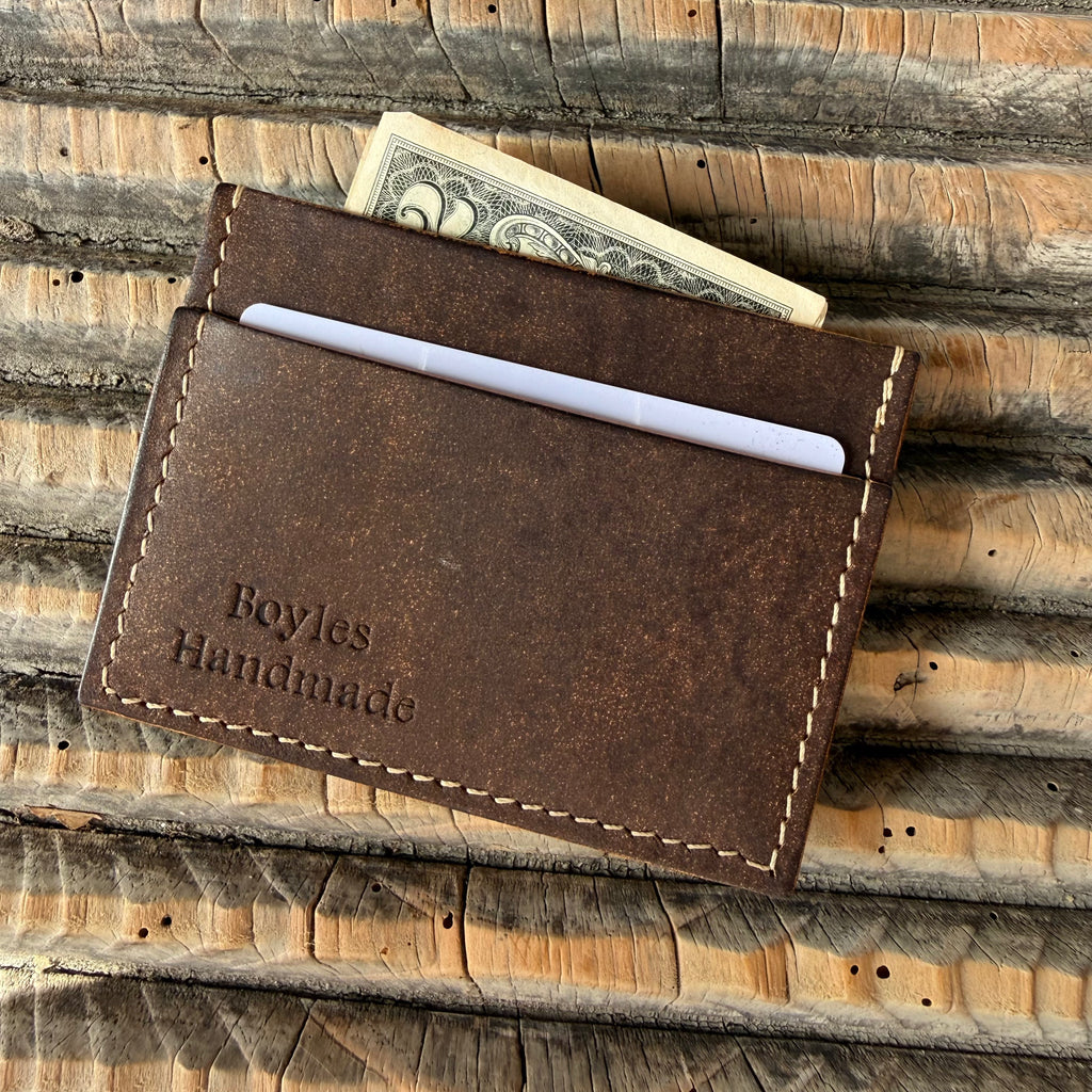 Compact Card + Cash Wallet - Brown