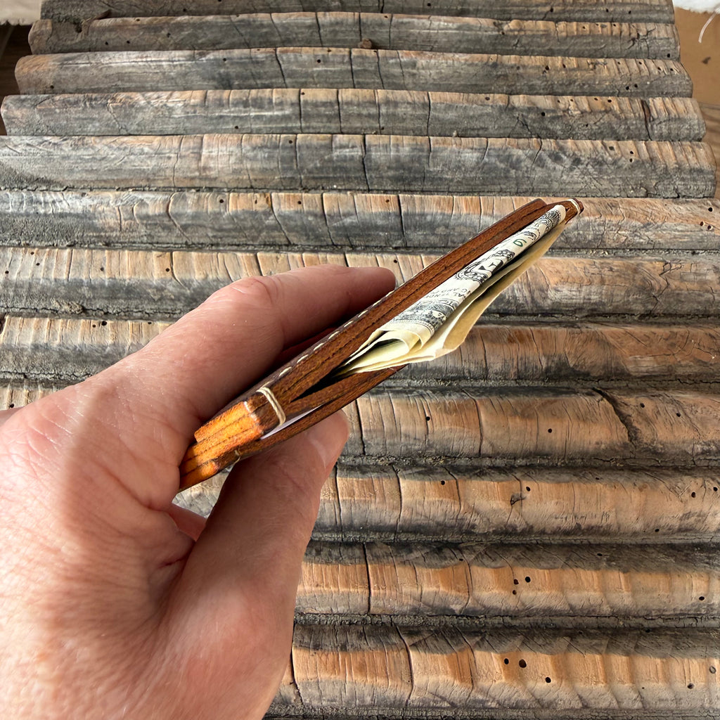 Compact Card + Cash Wallet - Brown