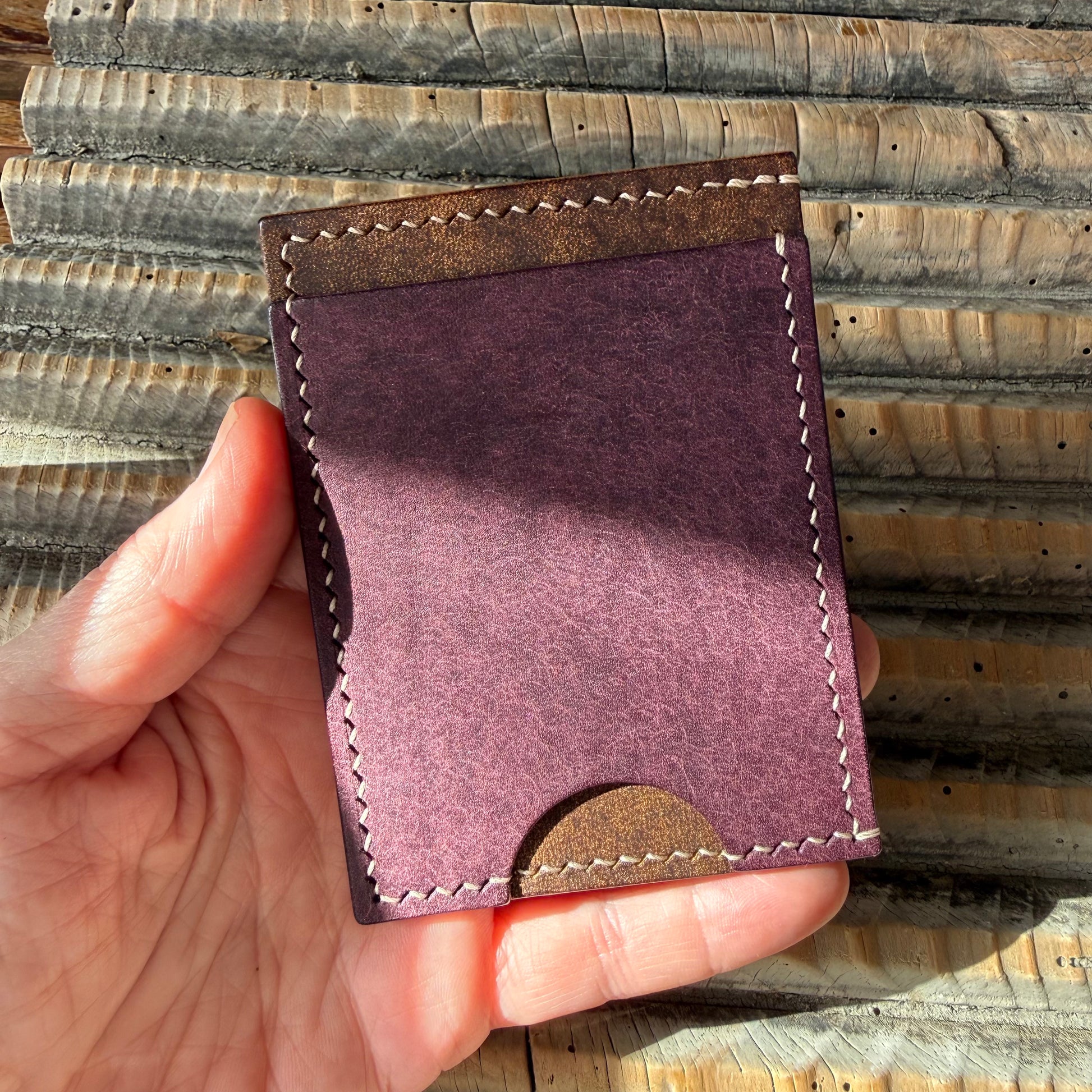 Compact Card + Cash Wallet - Purple