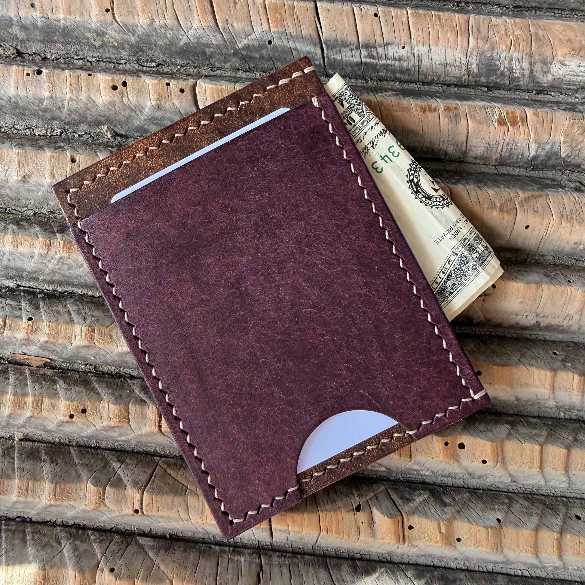 Compact Card + Cash Wallet - Purple