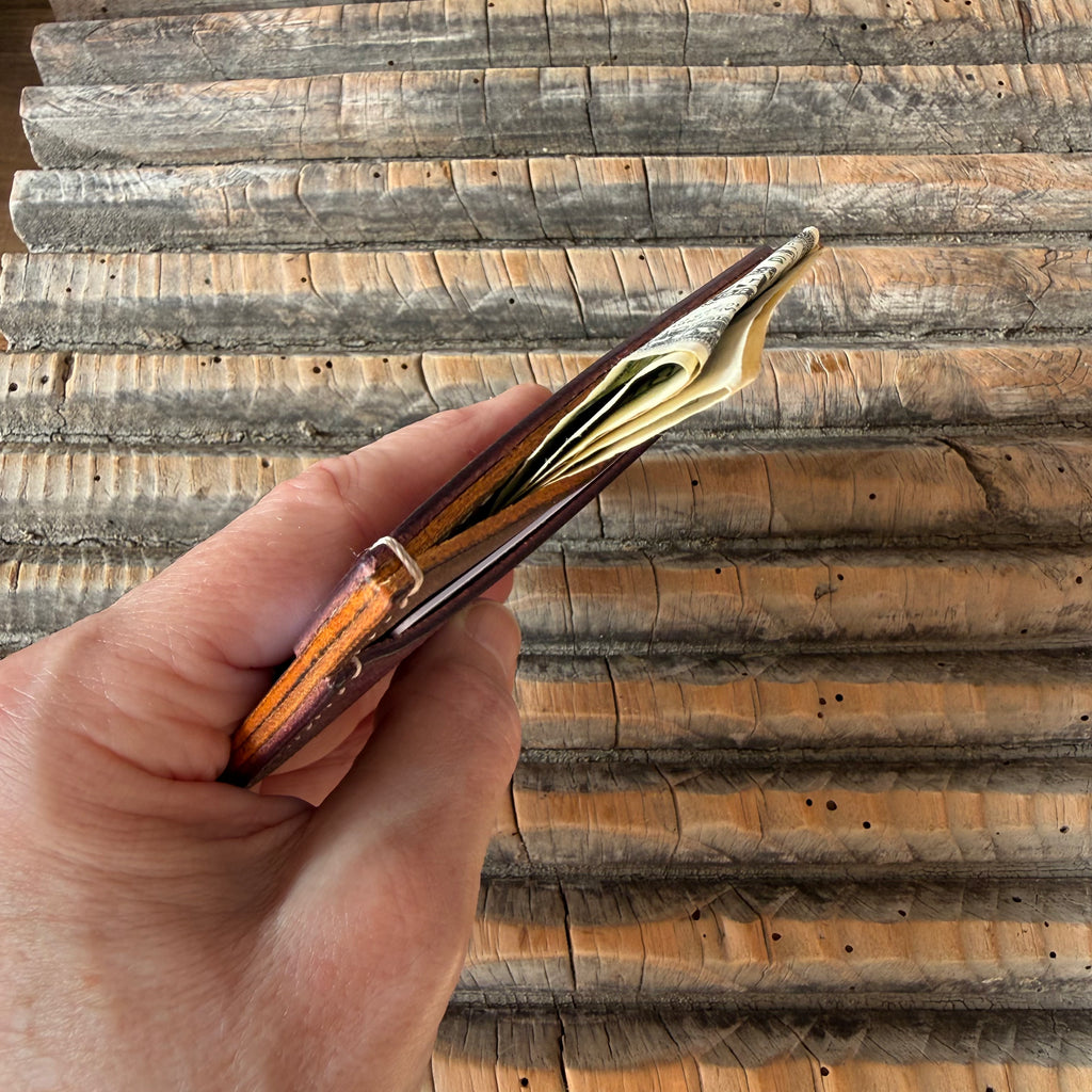 Compact Card + Cash Wallet - Purple