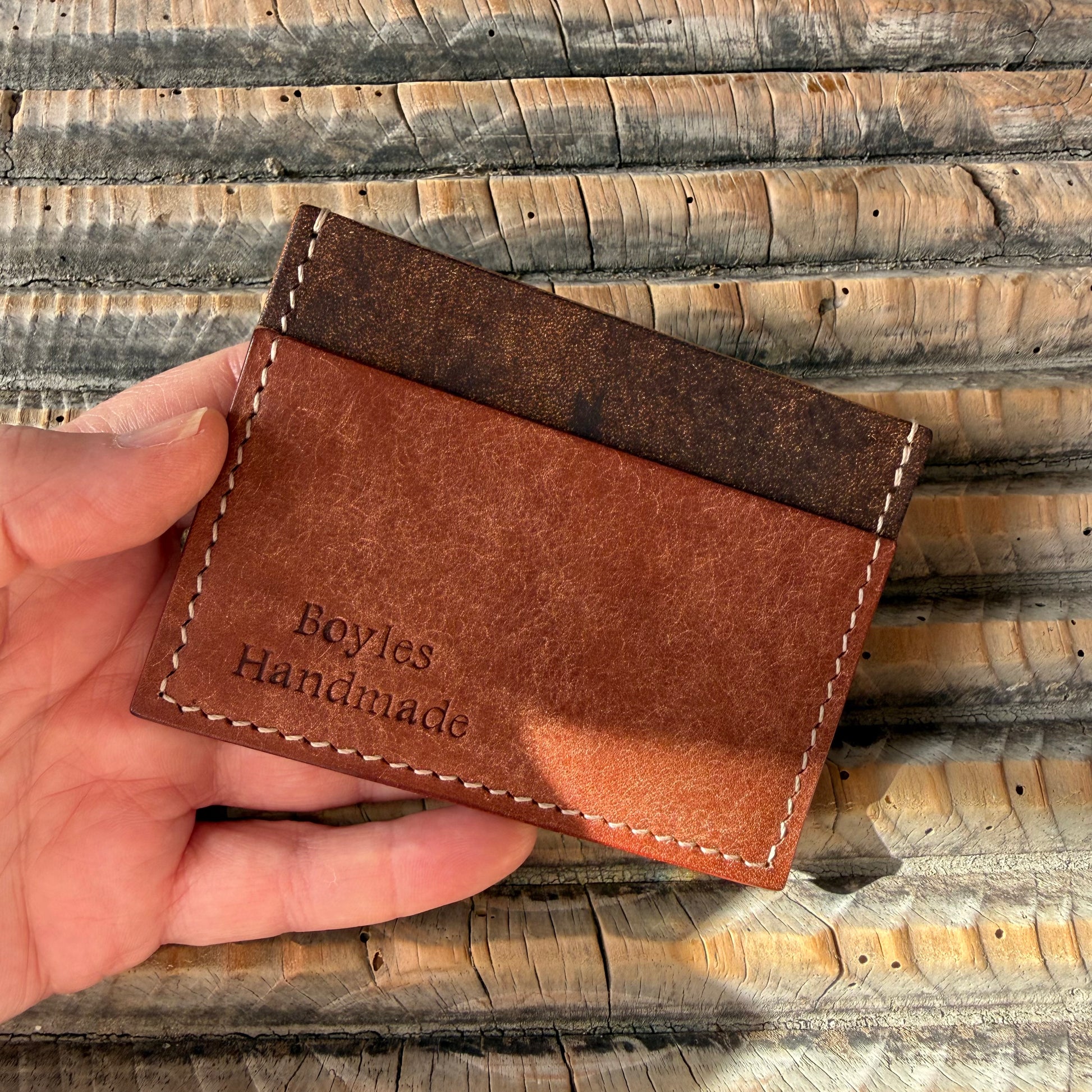 Compact Card + Cash Wallet - Brown