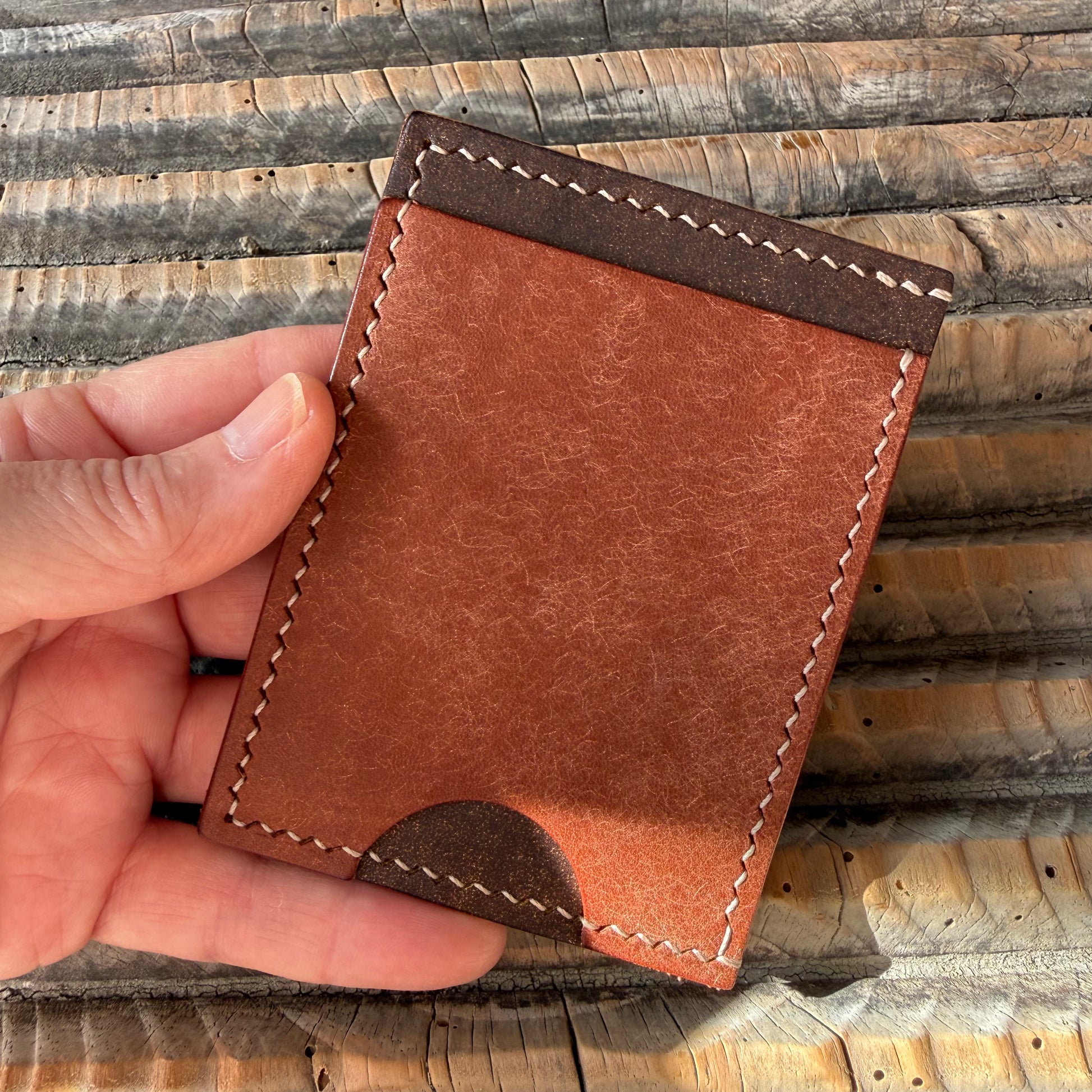Compact Card + Cash Wallet - Brown