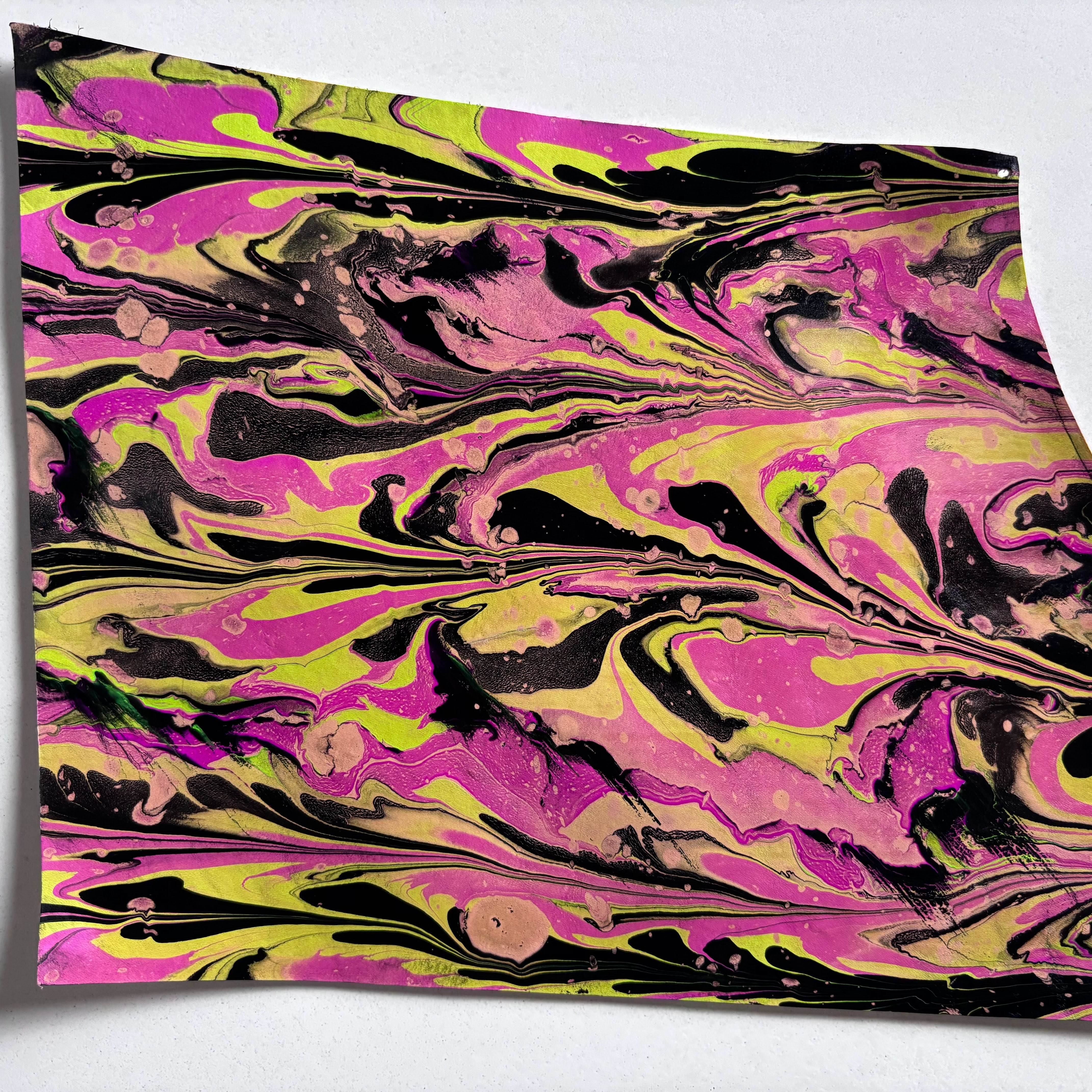 Hand-marbled panels, Halloween colors *CUSTOM ORDER*