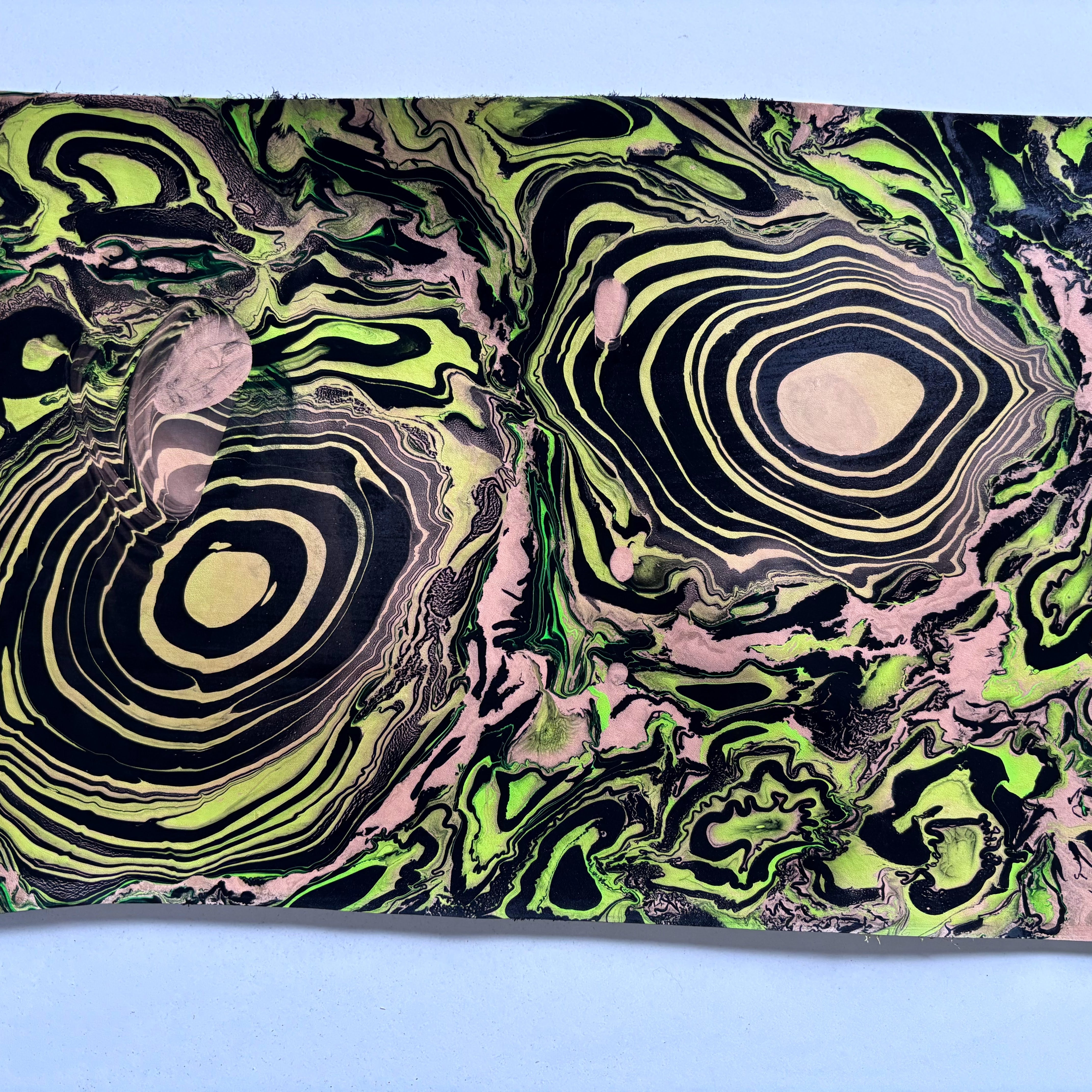 Hand-marbled panels, Halloween colors *CUSTOM ORDER*