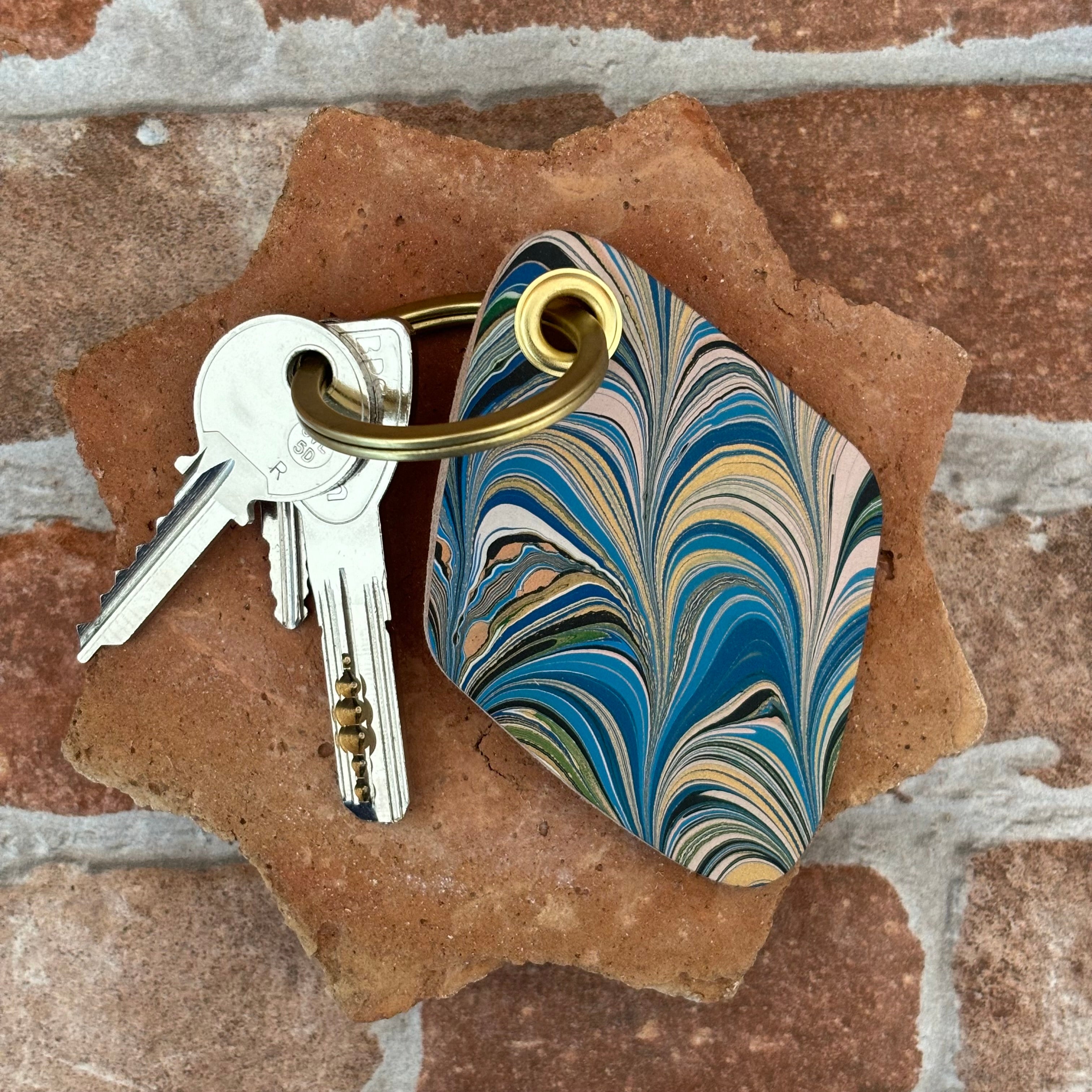 Sabika Hand Marbled Key Fob - hotel