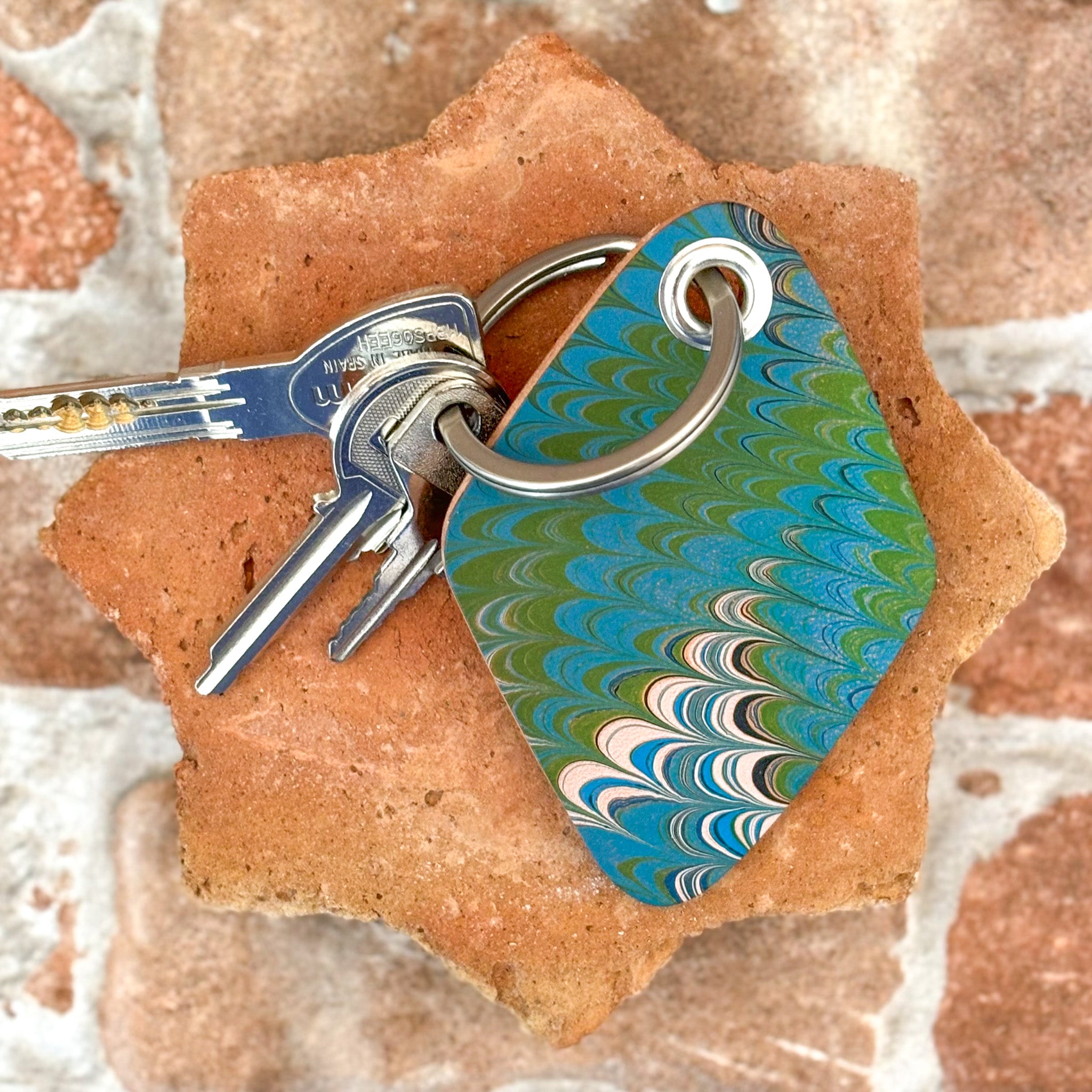 Sabika Hand Marbled Key Fob - hotel