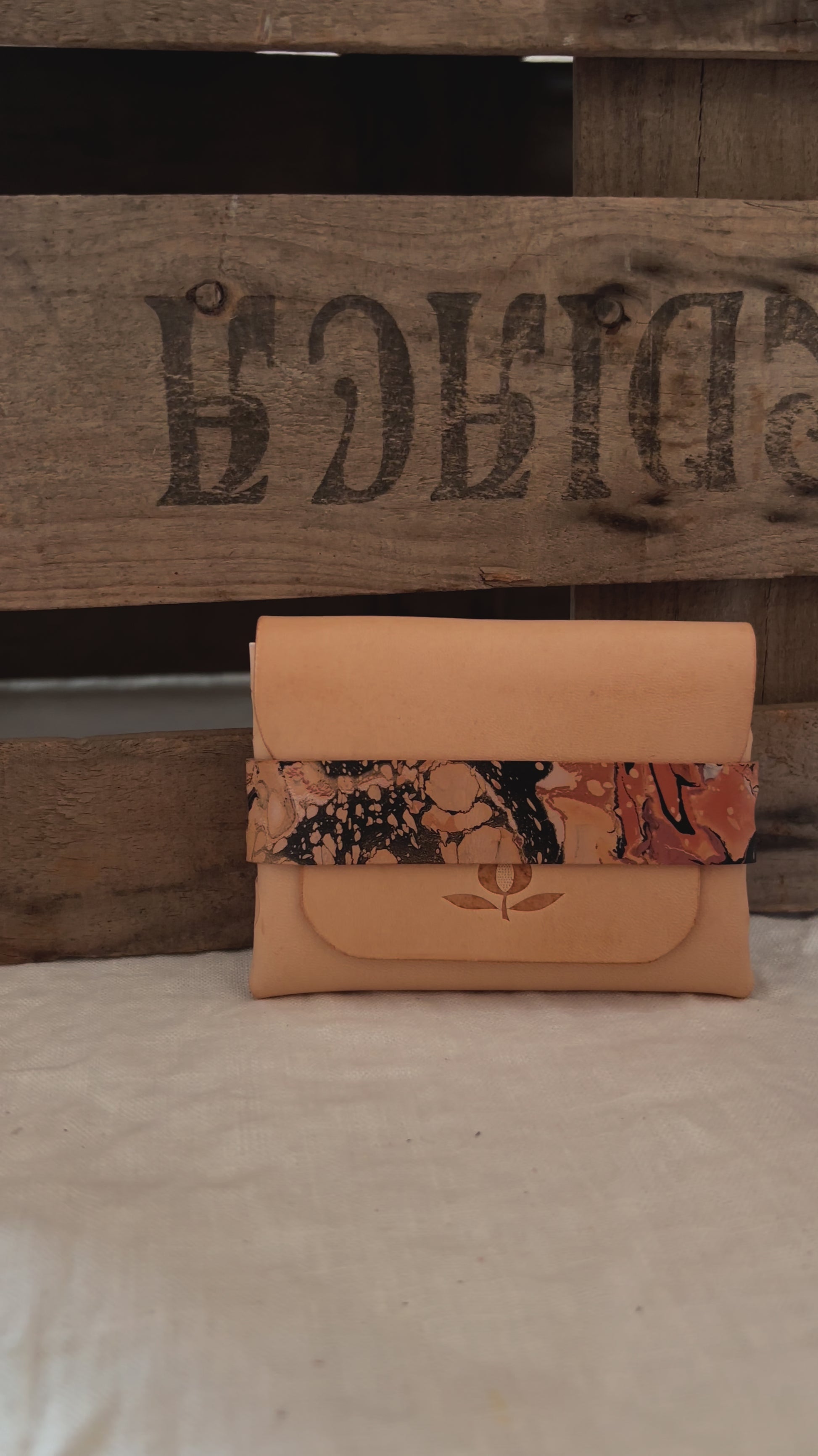 Candelón card case - Natural Veg Tan