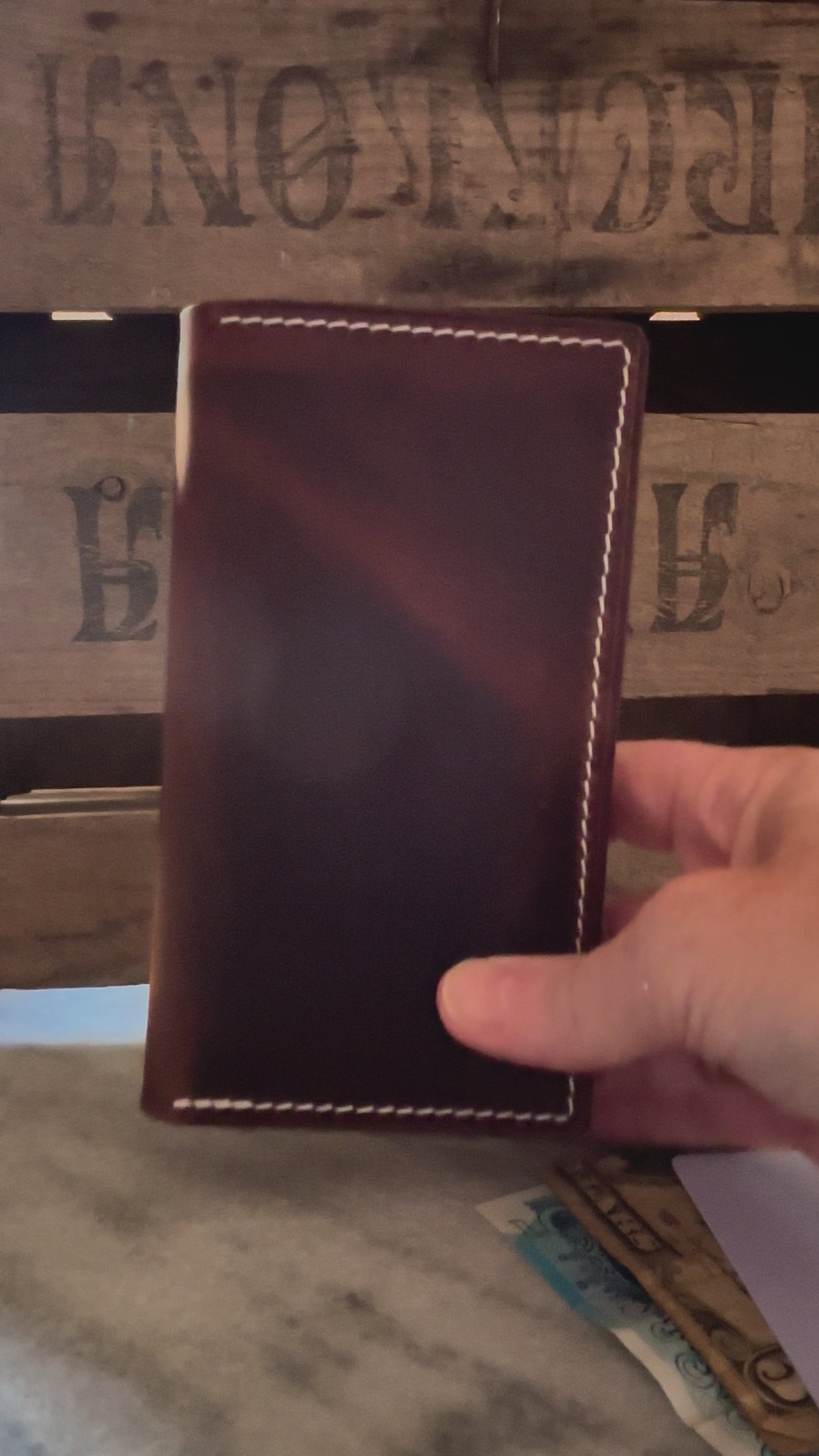 Desierto long wallet - Waxy Tobacco with Buttero natural
